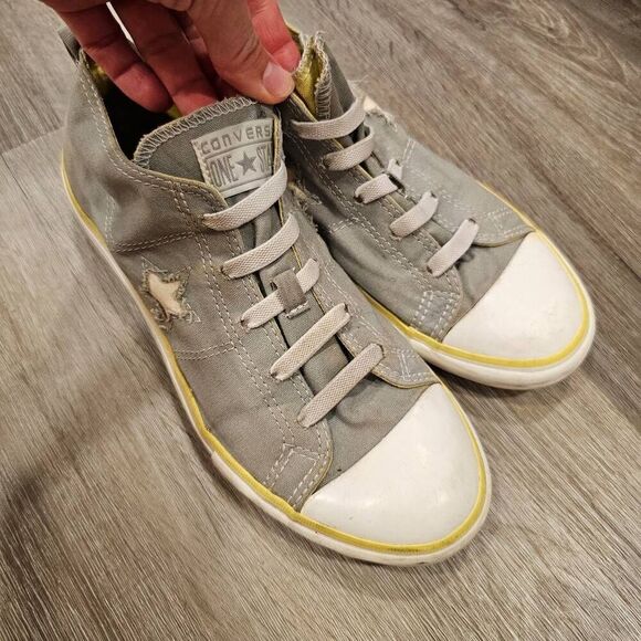 Converse High Top Junior size 6 Gray One Star Womens size 8 - Picture 1 of 6
